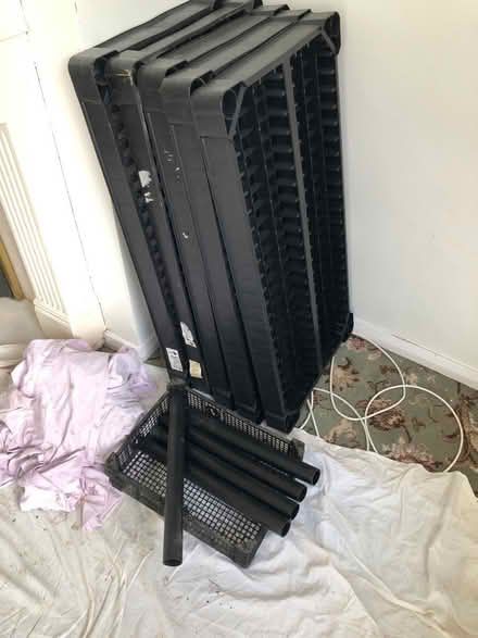 Photo of free Black plastic shed/garage shelves (Meanwood, Leeds. LS6) #1