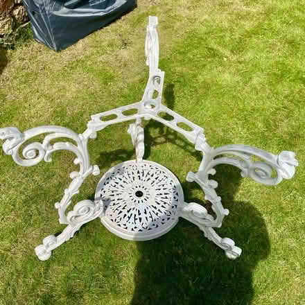 Photo of free White Cast Iron Outdoor Table (Wetherby LS22) #3
