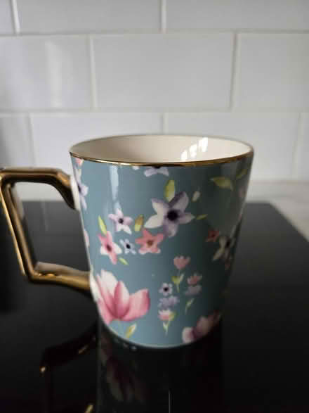 Photo of free Floral Ceramic Mug with Metallic (Rathcoole, Co. Dublin) #1