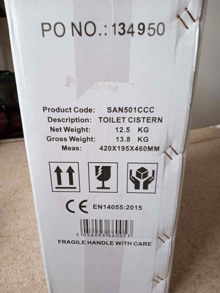 Photo of free Toilet cistern plus pack (Elvaston Meadows DE72) #2