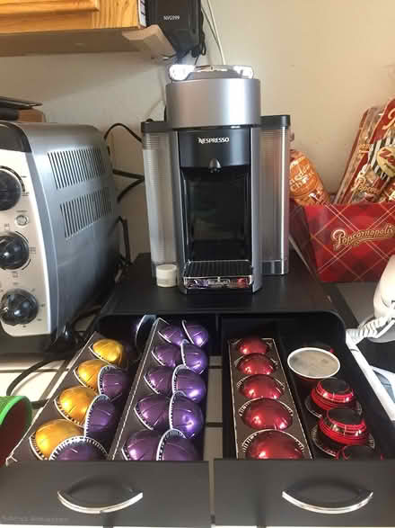 Photo of free Vertuo water & capsule containers (Downtown Menlo) #1