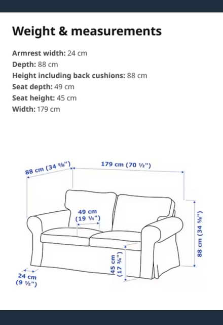 Photo of free collection. IKEA 2-seat sofa (Kates Hill DY1) #4