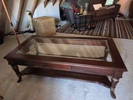 Photo of free Wood & glass coffee table (Nr1) #1