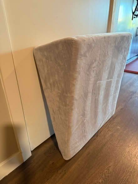 Photo of free Gray velvet wedge pillow (Capitol Hill) #1