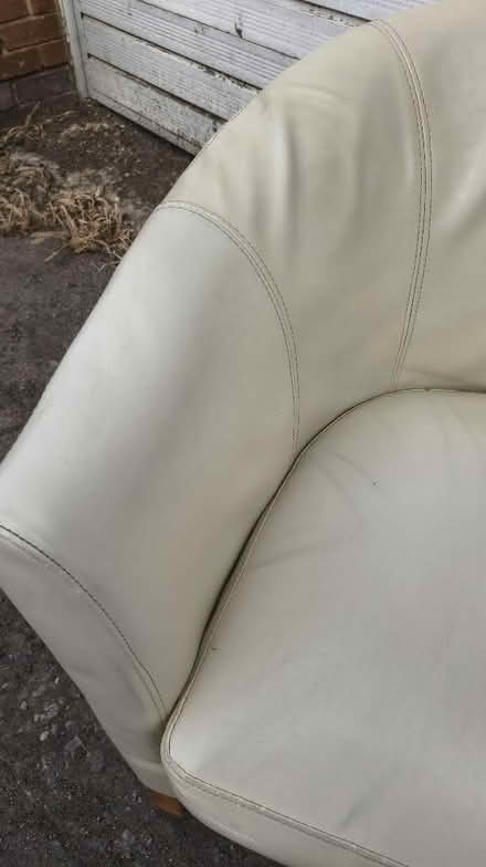 Photo of free Tub chair, whitish leather (St. Dunstan's CT2) #2