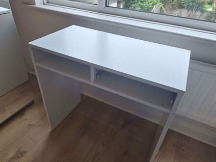 Photo of free White desk with open shelf (East Acton W3) #2