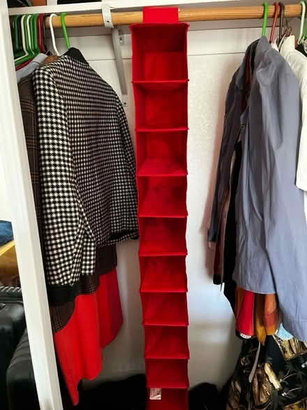 Photo of free 2 Hanging shoe bags, red (San Mateo Knolls (El Camino)) #1