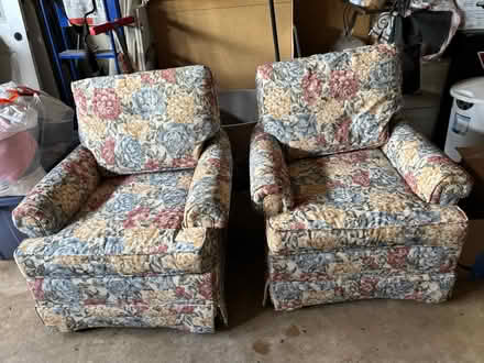 Photo of free Floral club chairs (Ashburn) #1