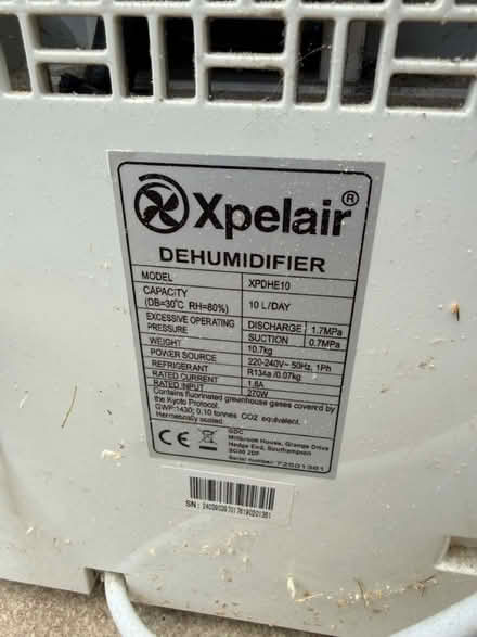 Photo of free Xpelair dehumidifier (Fulwood - PR2 3) #2