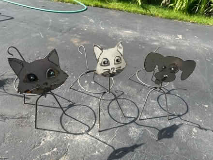 Photo of free Cat and dog plant holders set of 3 (Pinckney) #1