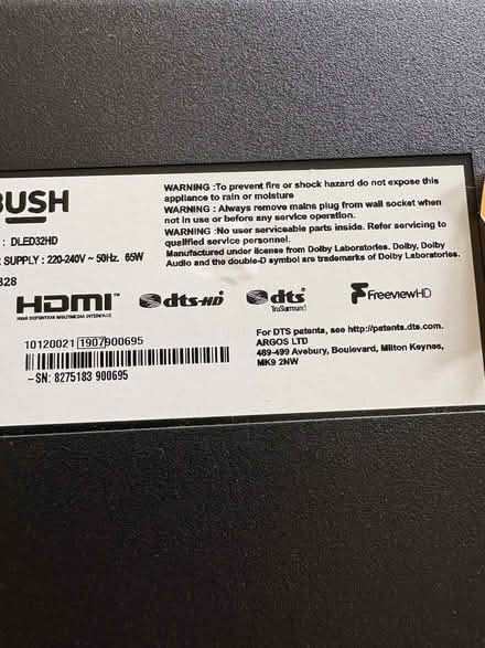 Photo of free Bush TV not a smart TV (Oswestry SY11) #1
