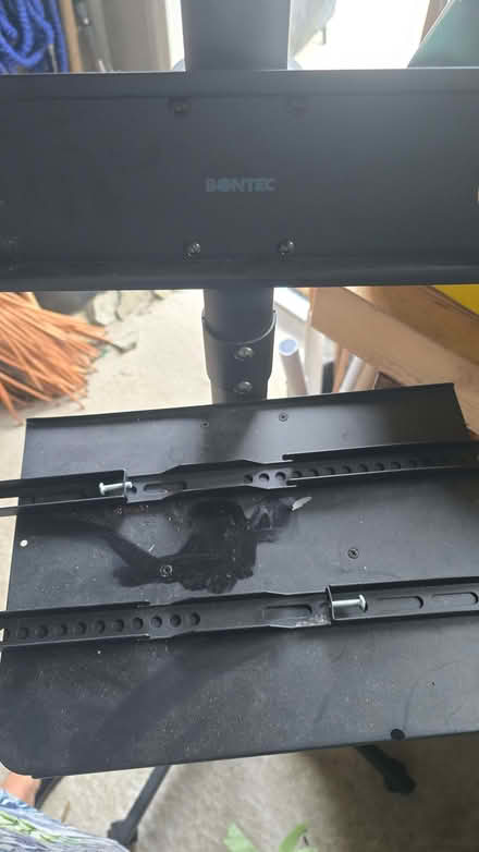 Photo of free Adjustable freestanding wheeled tv mount with media shelf (Walton WF2) #4
