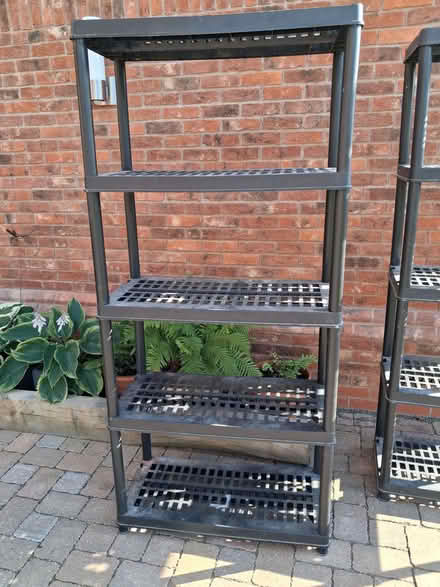 Photo of free 2 sets of strong black plastic shelving (Buildwas TF8) #3