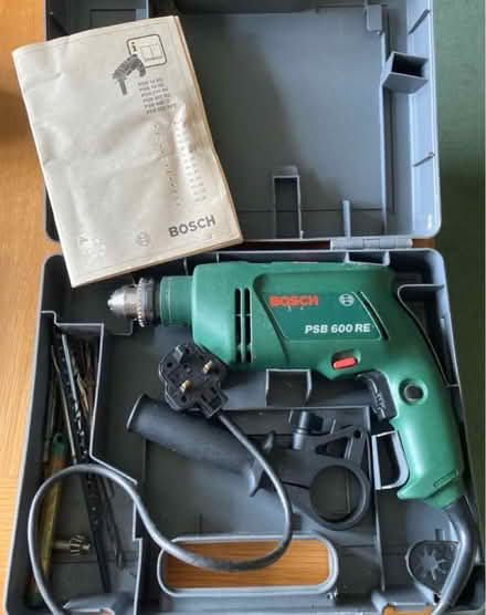 Photo of free Bosch electric drill in case (Banstead, near High Street) #1