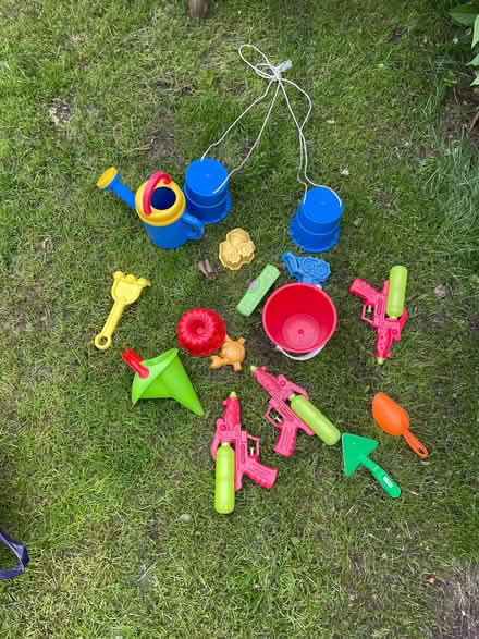 Photo of free Sand toys, water pistols, kids stilts (Chorlton M21) #1
