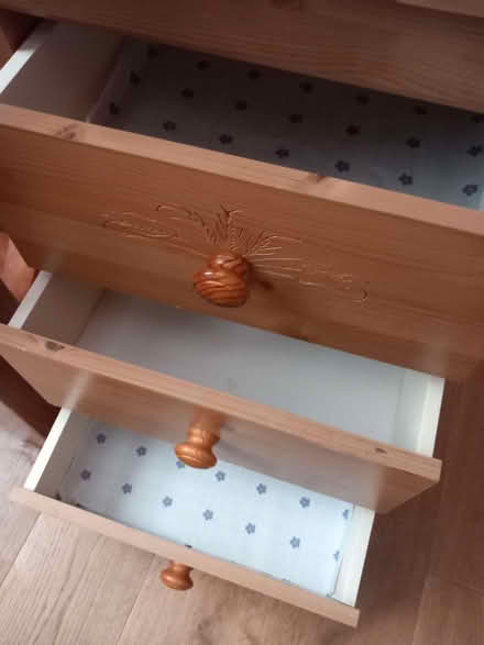 Photo of free Pine effect bedside chest of drawers (Far Green GL11) #2