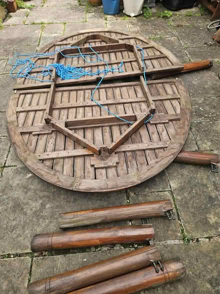 Photo of free Large solid wood table and 3 chairs (Clifton BS8 2UL) #3