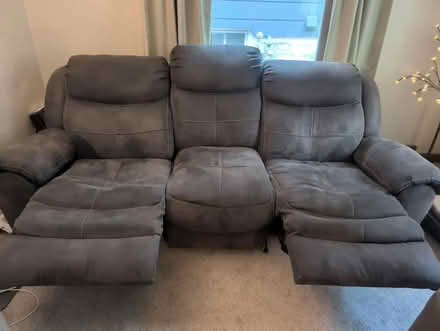 Photo of free Reclining brown couch (East side Saint Paul) #4