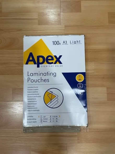 Photo of free A3 Laminating Pouches (Bollington SK10) #1