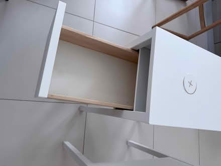 Photo of free IKEA bedside tables in white (SG7) #3