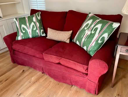 Photo of free Lovely dark red fabric sofa (Notting Dale W11) #1