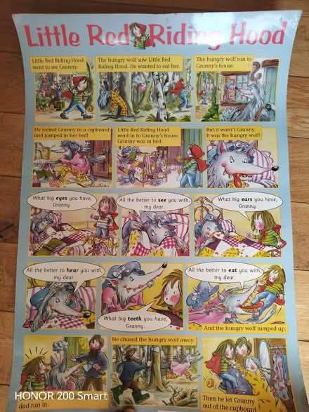 Photo of free Educational Poster of traditional tales: Red Riding Hood (Steyning BN44) #1