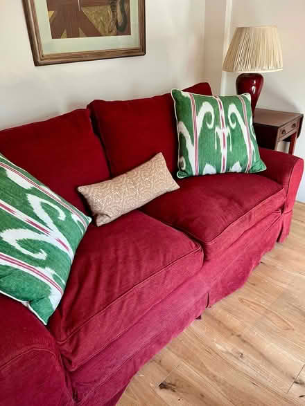 Photo of free Lovely dark red fabric sofa (Notting Dale W11) #2