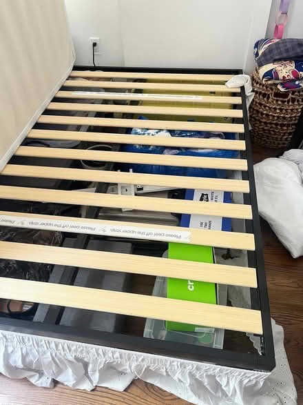Photo of free Full Sized Mattress and Metal Frame (East Harlem) #2