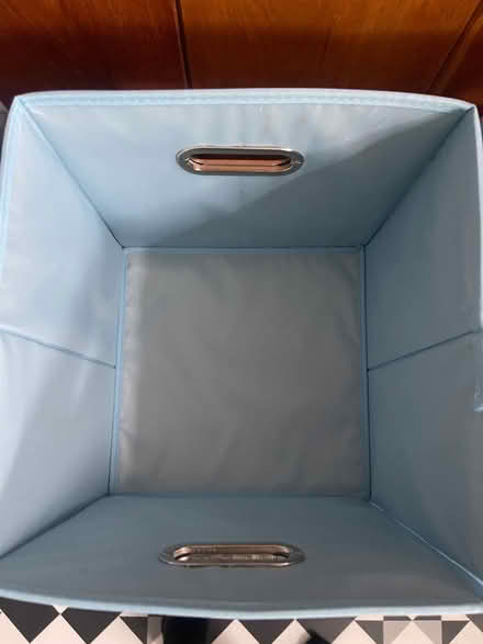 Photo of free 5 blue patterned storage boxes (St Albans AL3) #3