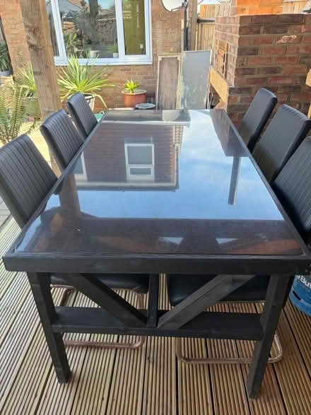 Photo of free Black granite table (Waterlooville PO7) #1