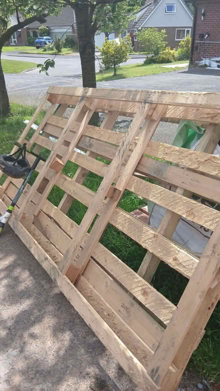 Photo of free Two large, one regular wooden pallets (Astley Village PR7) #1