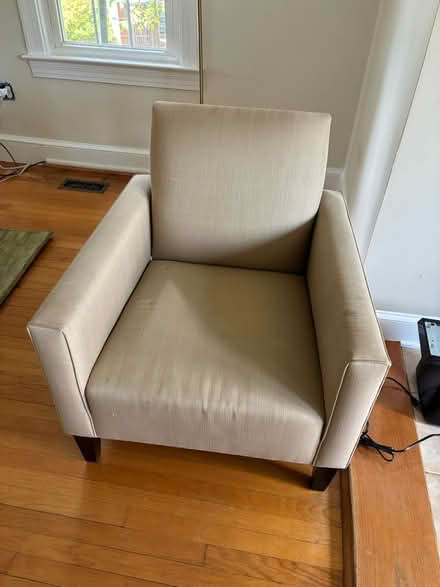 Photo of free Pottery Barn beige chair (Arlington - Clarendon) #3