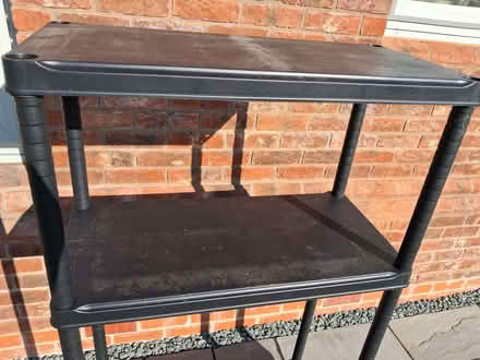 Photo of free Set of black plastic shelves (Buildwas TF8) #2