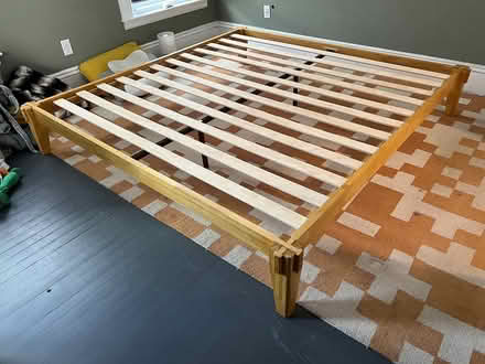 Photo of free King size wooden bed frame (Union Square, Somerville) #1