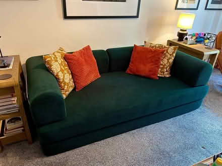Photo of free Beautiful green couch (Bog Gate TW10) #1