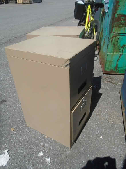 Photo of free 2-drawer metal filing cabinets (1660 Woodward Drive) #1