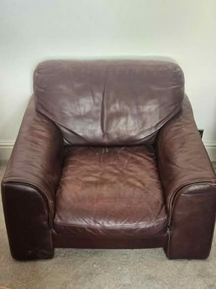 Photo of free Real leather sofa & chair (SY11) #1
