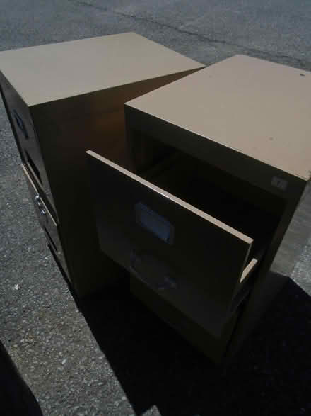 Photo of free 2-drawer metal filing cabinets (1660 Woodward Drive) #2