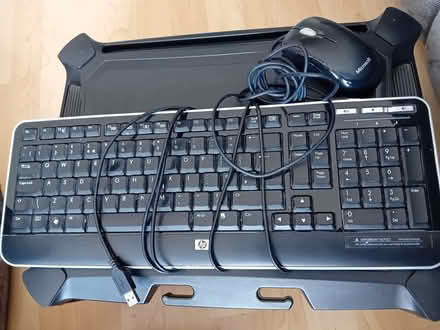 Photo of free Desk riser, keyboard and mouse (Leeds LS2) #1