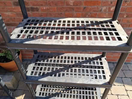 Photo of free 2 sets of strong black plastic shelving (Buildwas TF8) #4