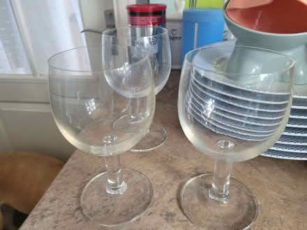 Photo of free Three wine glasses (Skerton LA1) #2