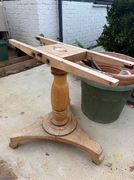 Photo of free Solid wood table base (Rhys Avenue N11) #1