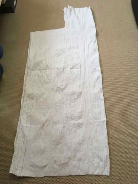 Photo of free light grey/white stripe seersucker fabric (Avening GL8) #1