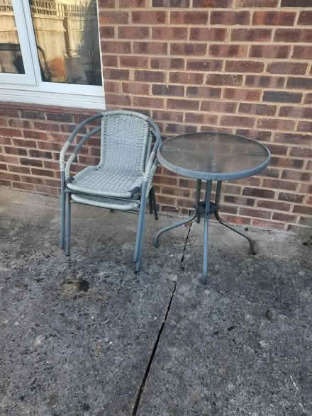Photo of free 4 Chairs and Glass Topped Round Table (Warminster BA12) #1