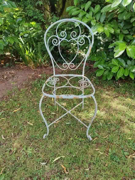 Photo of free Wrought iron outdoor chair (Leominster HR6) #1
