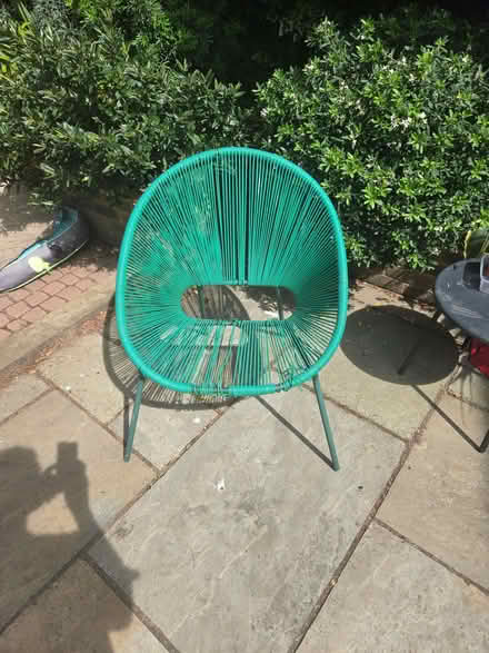 Photo of free Green John Lewis Salsa garden chair, needs repair (Portslade by Sea BN3) #1