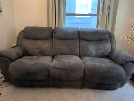 Photo of free Reclining brown couch (East side Saint Paul) #1