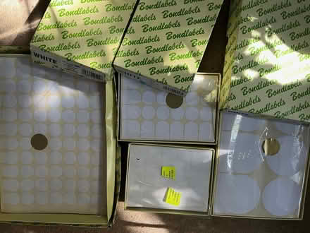 Photo of free Boxes of white labels (BR6) #1