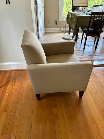 Photo of free Pottery Barn beige chair (Arlington - Clarendon) #2