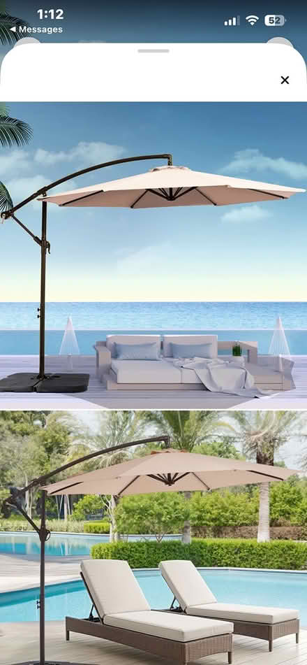 Photo of free Large new offset patio umbrella (Port Ewen) #1